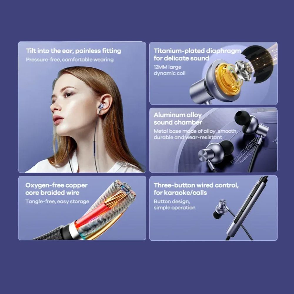 Ακουστικά REMAX RM-730a Metal Braided Type-C Μαύρο
