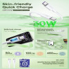 Καλώδιο Remax RC-C021 Marlik Series PD 30W|Fast Charge Type-C to Type-C 1m Λευκό