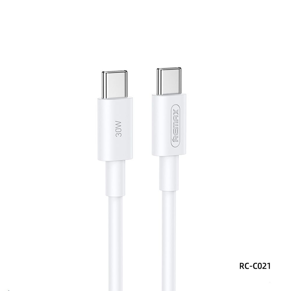 Καλώδιο Remax RC-C021 Marlik Series PD 30W|Fast Charge Type-C to Type-C 1m Λευκό