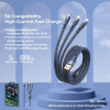 REMAX 3σε1 Multicharging Καλώδιο RC-199th USB to Lightning / Type-C / Micro USB 5Α Μπλέ
