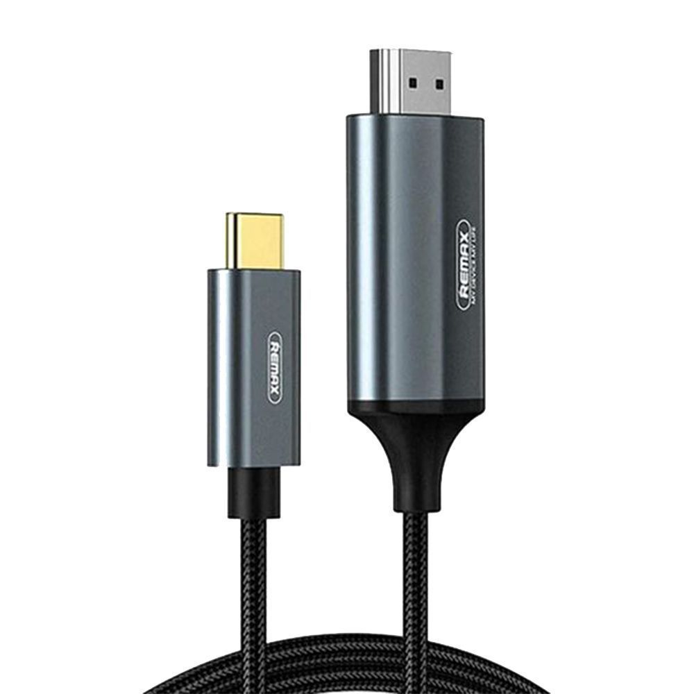 REMAX Yeelin RC-C017a Braided Μετατροπέας Type-C σε HDMI Μαύρο