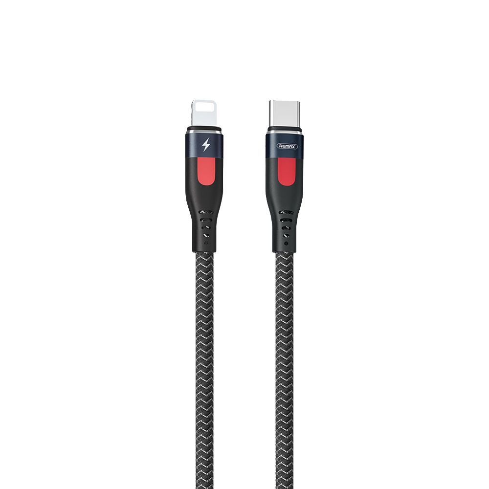 Καλώδιο Remax RC-188i Lesu Pro Series Braided PD20W|Fast Charge Type-C to Lightning 1m Μαύρο