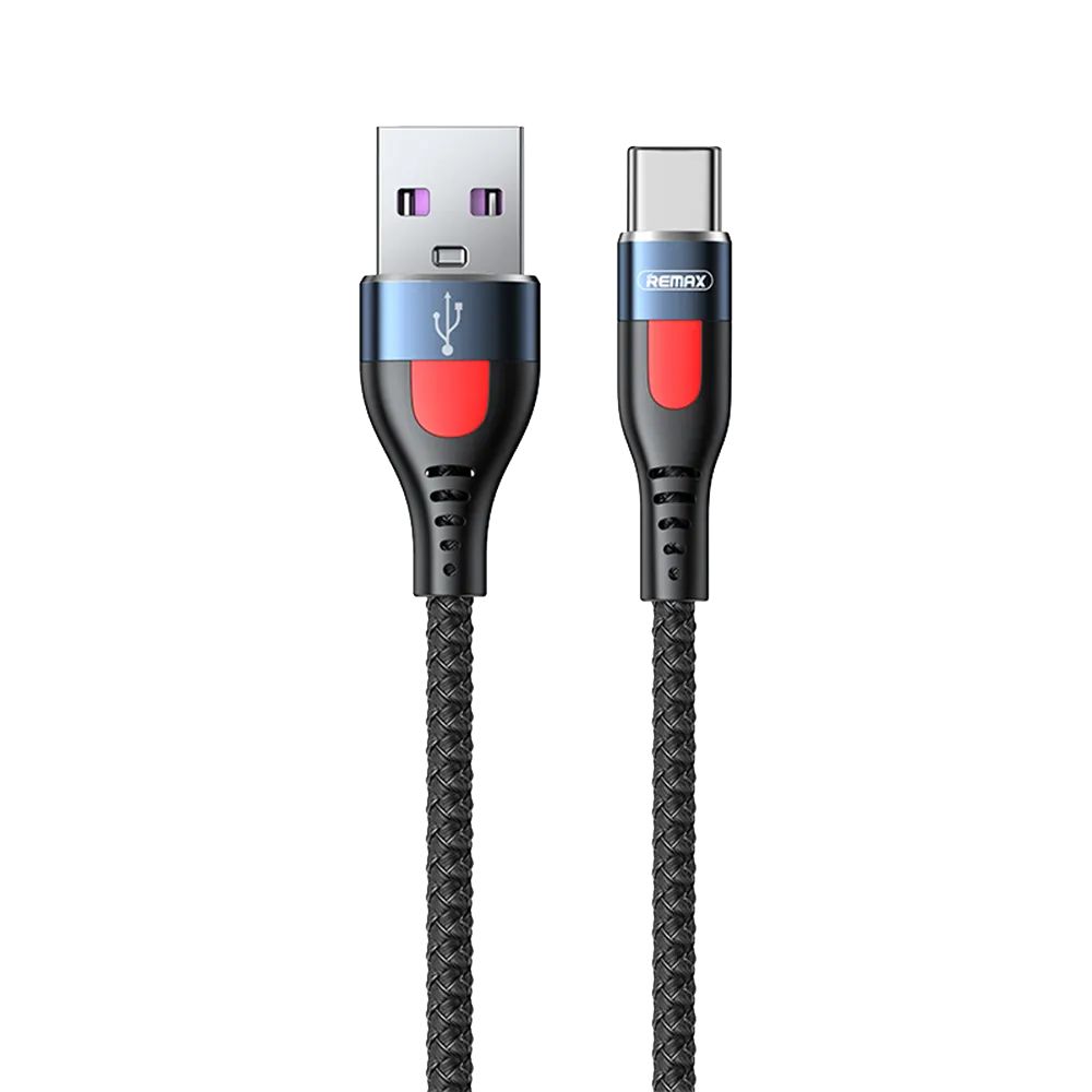 Καλώδιο Remax RC-188a Lesu Pro Series Braided 5A|Fast Charge USB-A to Type-C 1m Μαύρο