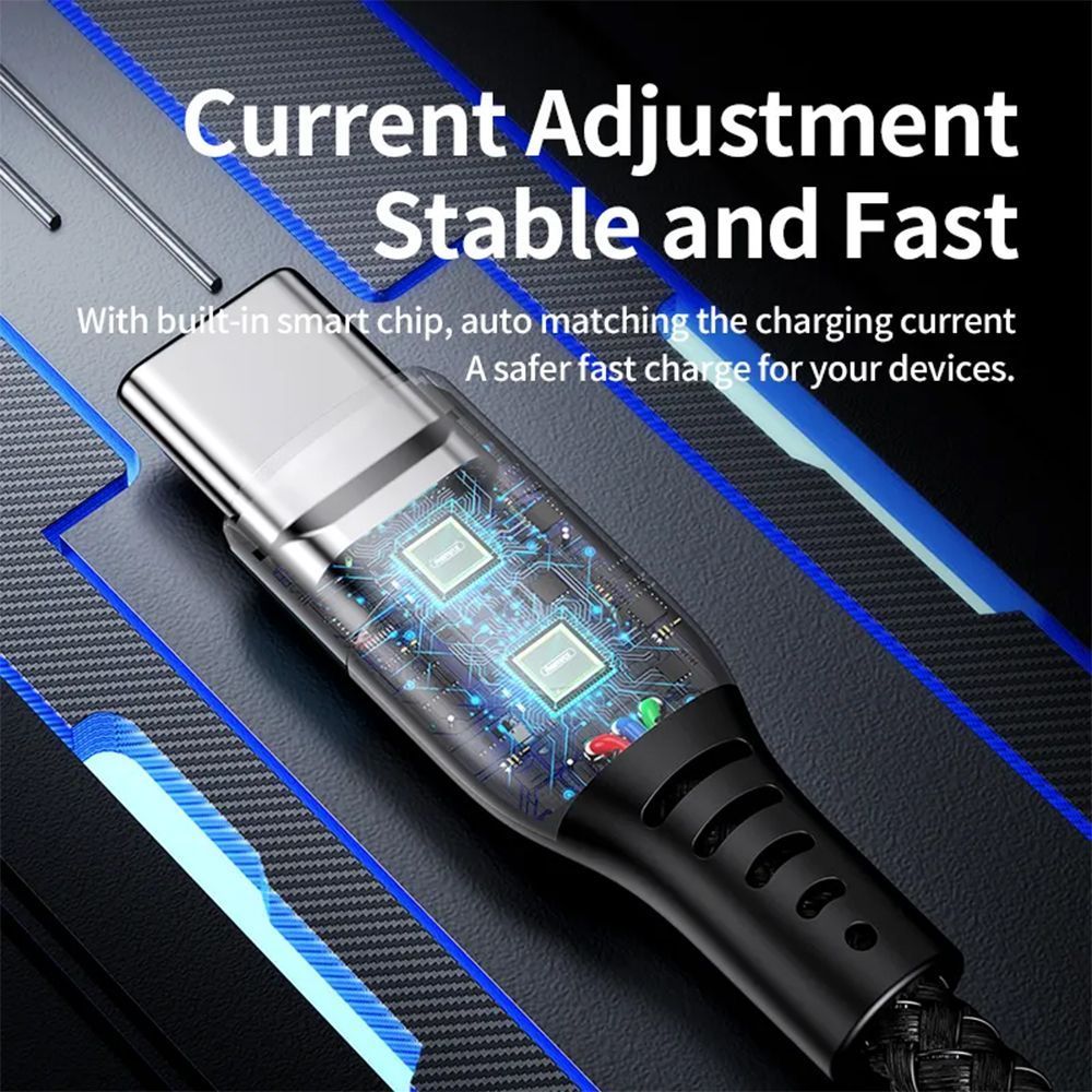 Καλώδιο Remax RC-188a Lesu Pro Series Braided 5A|Fast Charge USB-A to Type-C 1m Μαύρο