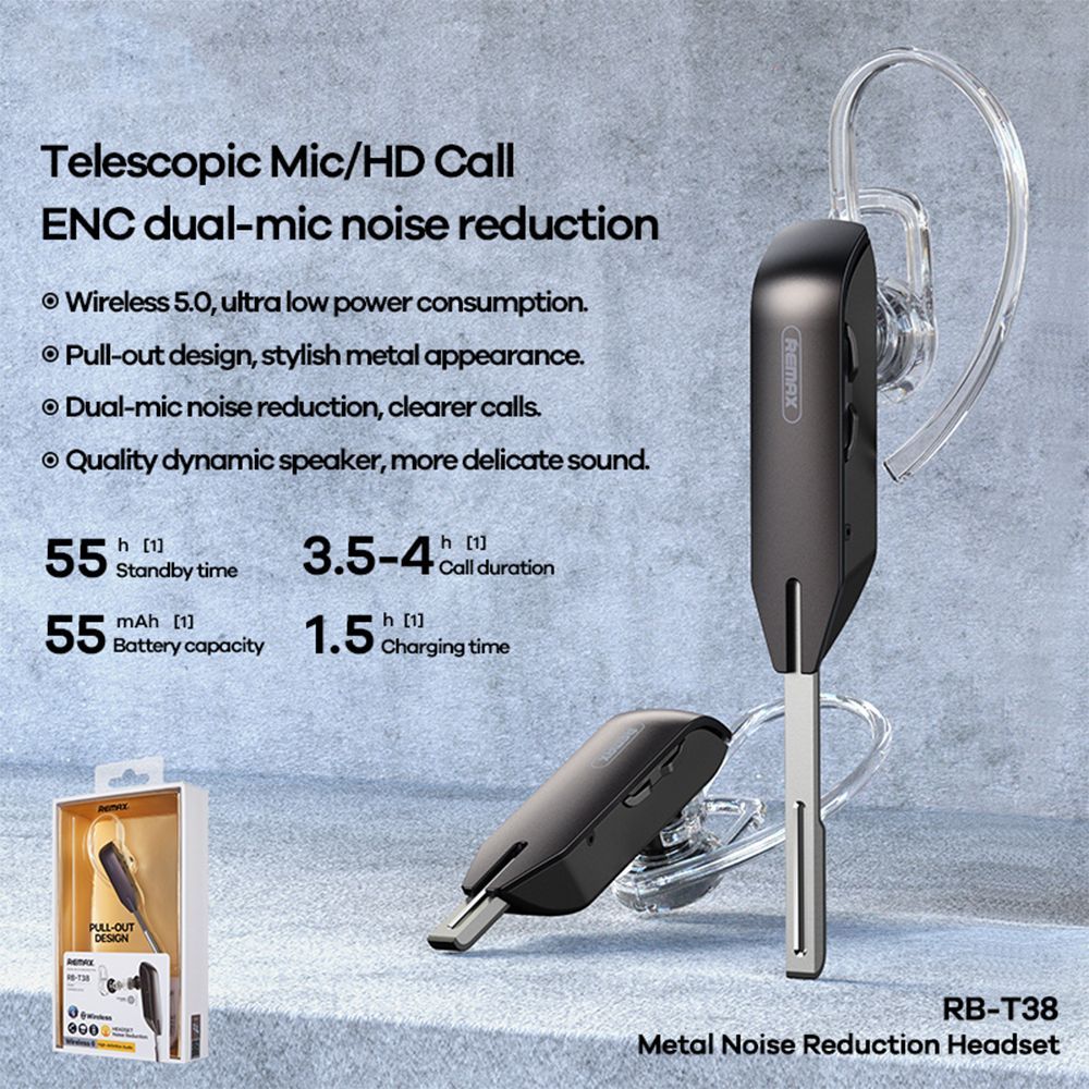 Remax Bluetooth Headset RB-T38 Ανθρακί