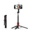 REMAX P60 Selfie Stick με Ενσωματωμένο Φως και Bluetooth Remote Controller Μαύρο