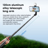 REMAX P60 Selfie Stick με Ενσωματωμένο Φως και Bluetooth Remote Controller Μαύρο