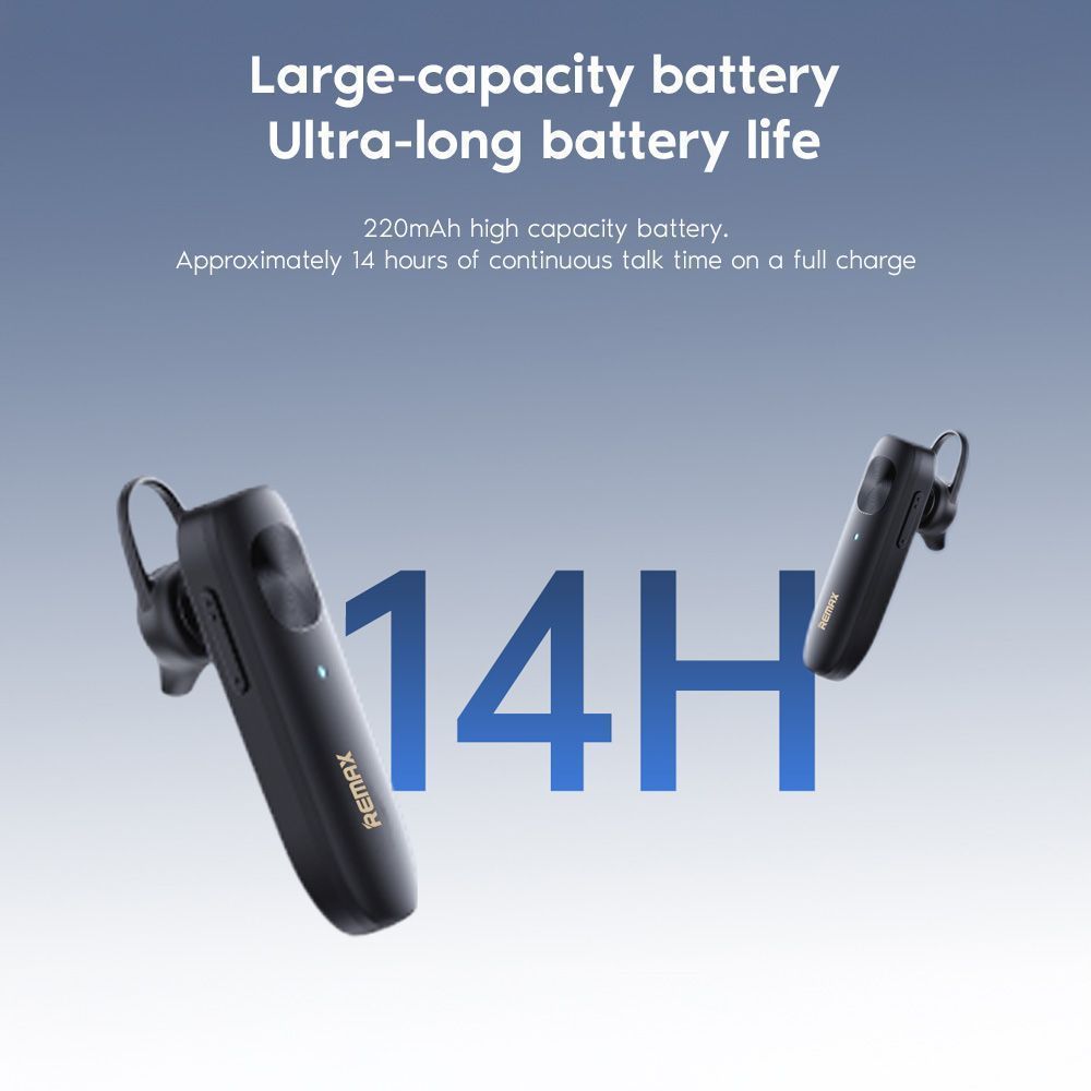 REMAX RB-T01 Wireless Single Ear Headset Μαύρο