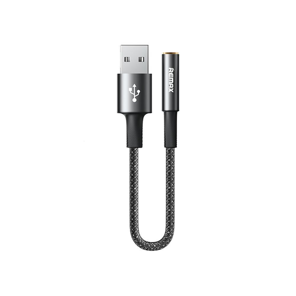 REMAX Velocity CB08 Μετατροπέας USB-A σε 3.5mm Jack 0.12M Μαύρο