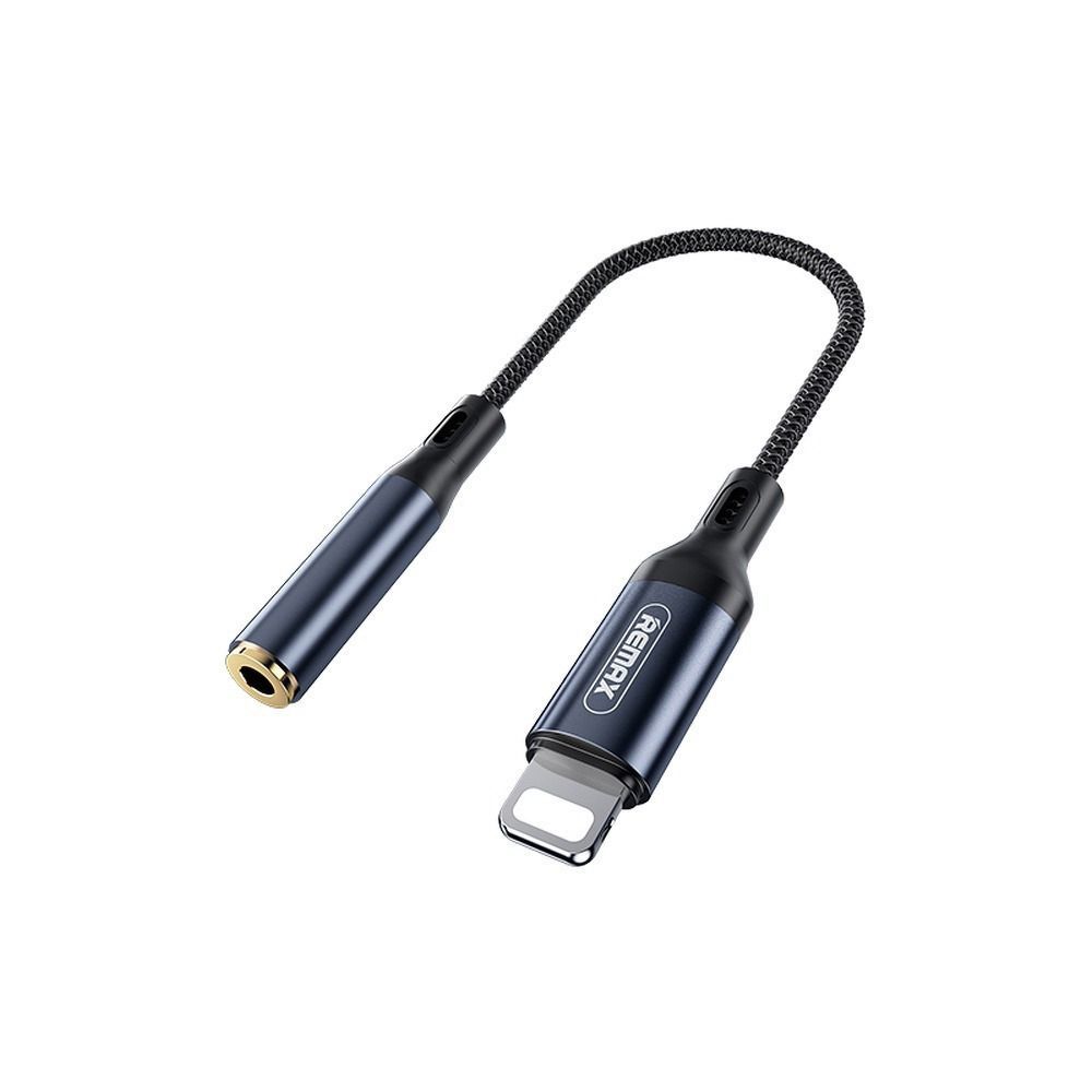 REMAX RL-LA13i Braided Μετατροπέας Lightning σε 3.5mm Jack Μαύρο