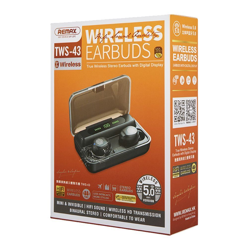Ακουστικά Bluetooth Remax TWS-43 Μαύρο
