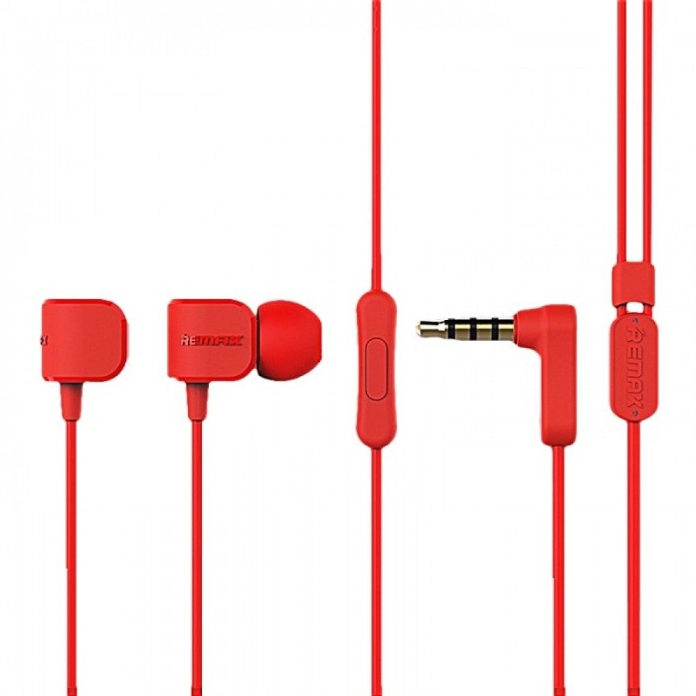 Ακουστικά REMAX earphones Jack 3,5mm RM-502 Κόκκινο