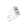 Φορτιστής REMAX Surie Series Fast Charge RP-U68 20W, A+C Λευκό