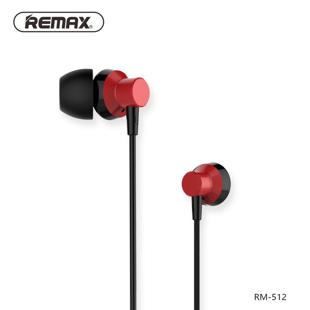 Ακουστικά REMAX Jack 3,5mm RM-512 Κόκκινο