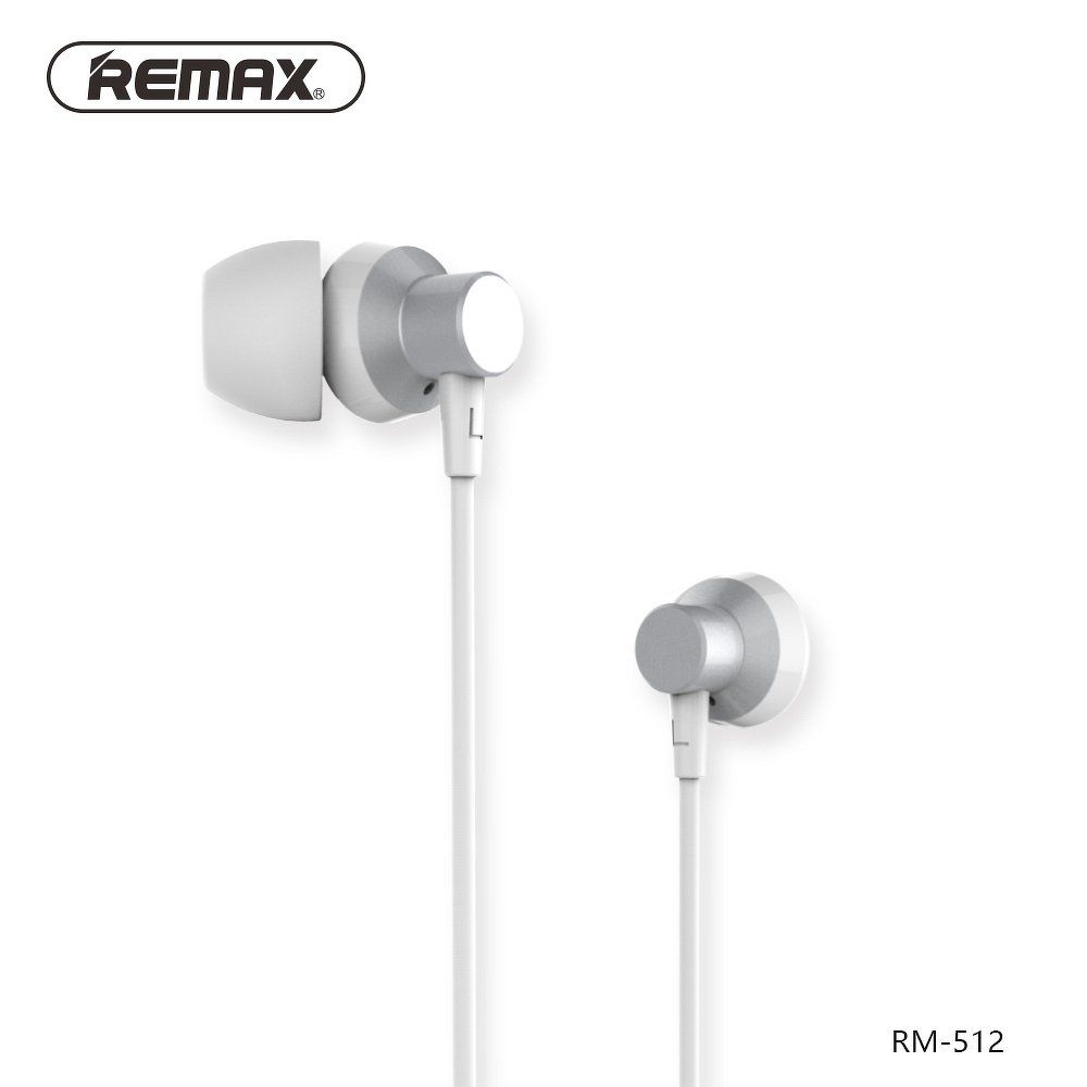 Ακουστικά REMAX Jack 3,5mm RM-512 Ασημί