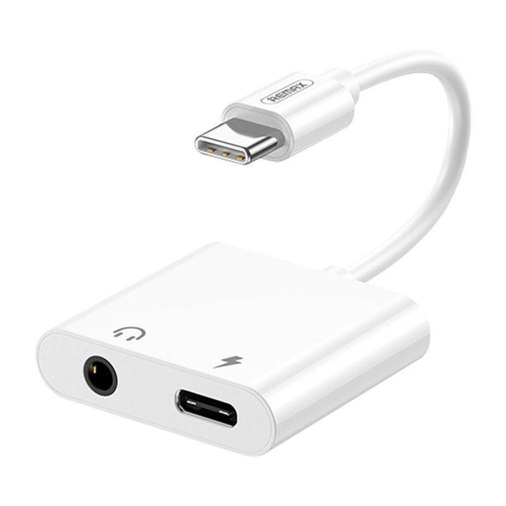 REMAX RL-LA11 Μετατροπέας Type-C male σε 3.5mm Jack / Type-C female Λευκό
