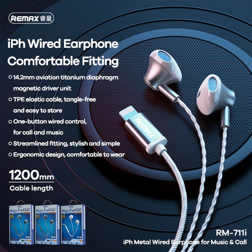 Ακουστικά Remax Lightning RM-711i Πράσινο