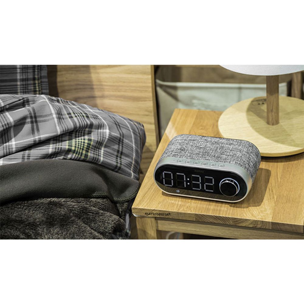 REMAX Portable Bluetooth Speaker Clock with alarm Ασημί