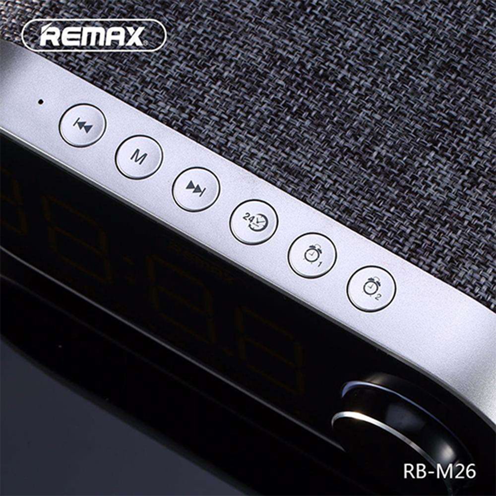 REMAX Portable Bluetooth Speaker Clock with alarm Ασημί