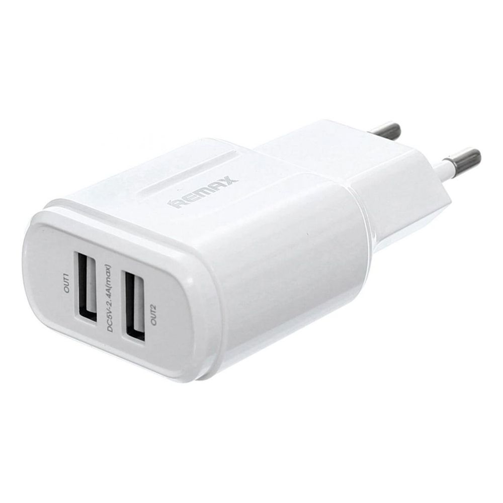Φορτιστής REMAX Fast Charge RP-U22 + καλώδιο Lightning 2.4A, 2xUSB Λευκό