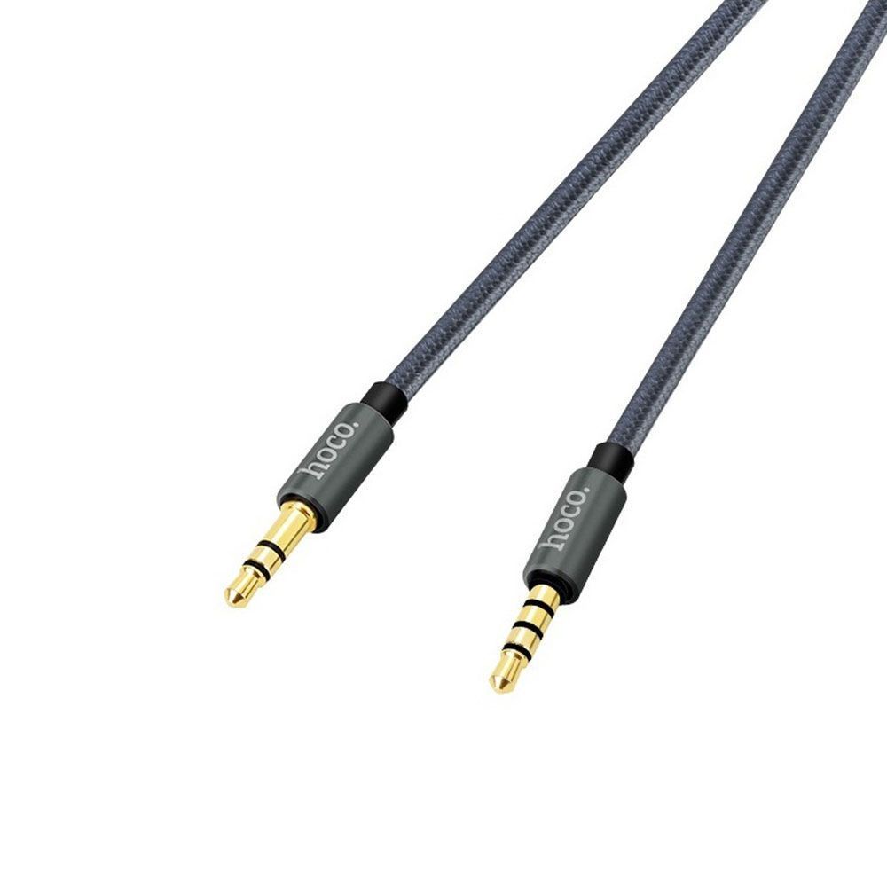Καλώδιο AUX 3,5mm σε 3,5mm με μικρόφωνο Hoco Noble 1m Μαύρο