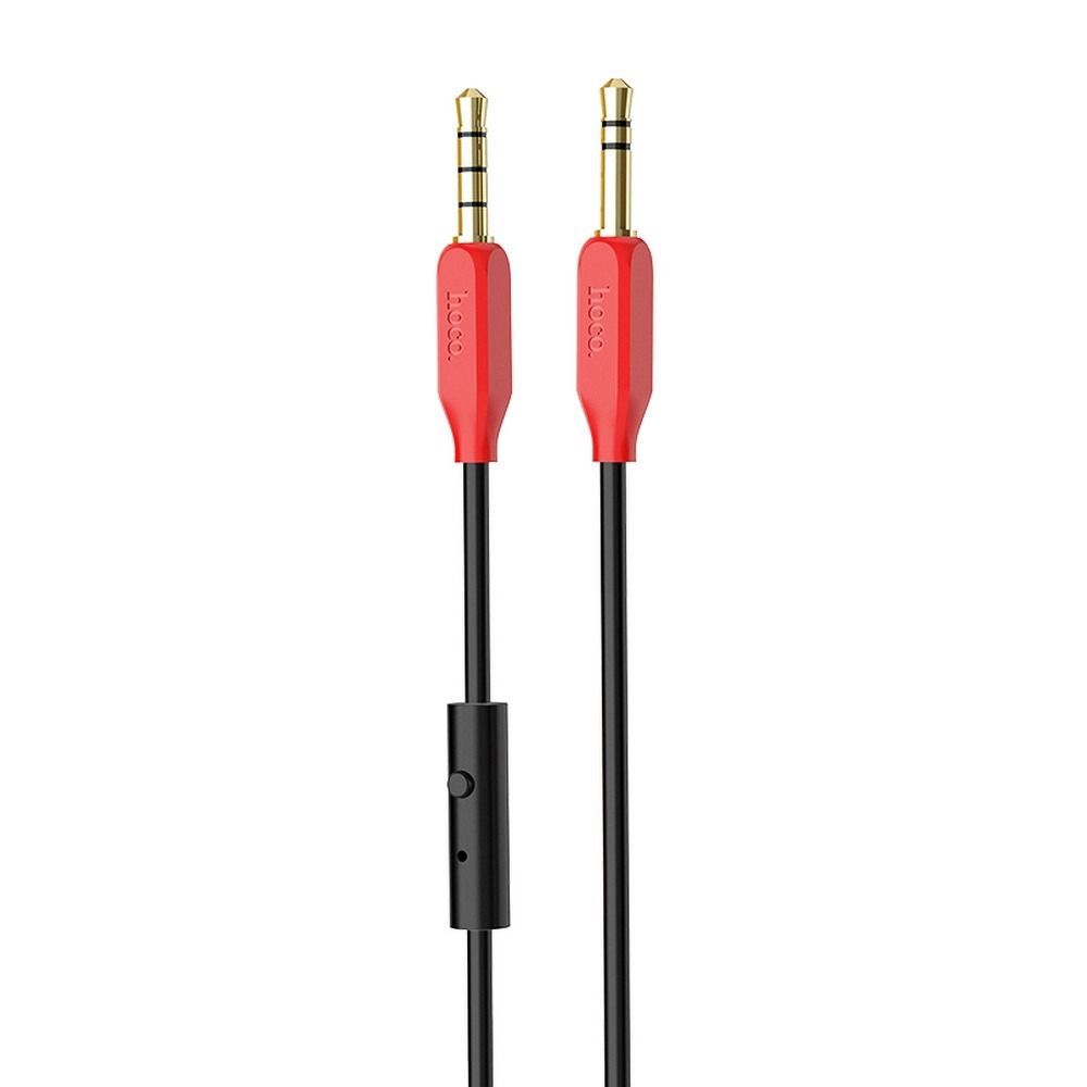 Καλώδιο AUX 3,5mm σε 3,5mm με μικρόφωνο Hoco UPA12 Μαύρο