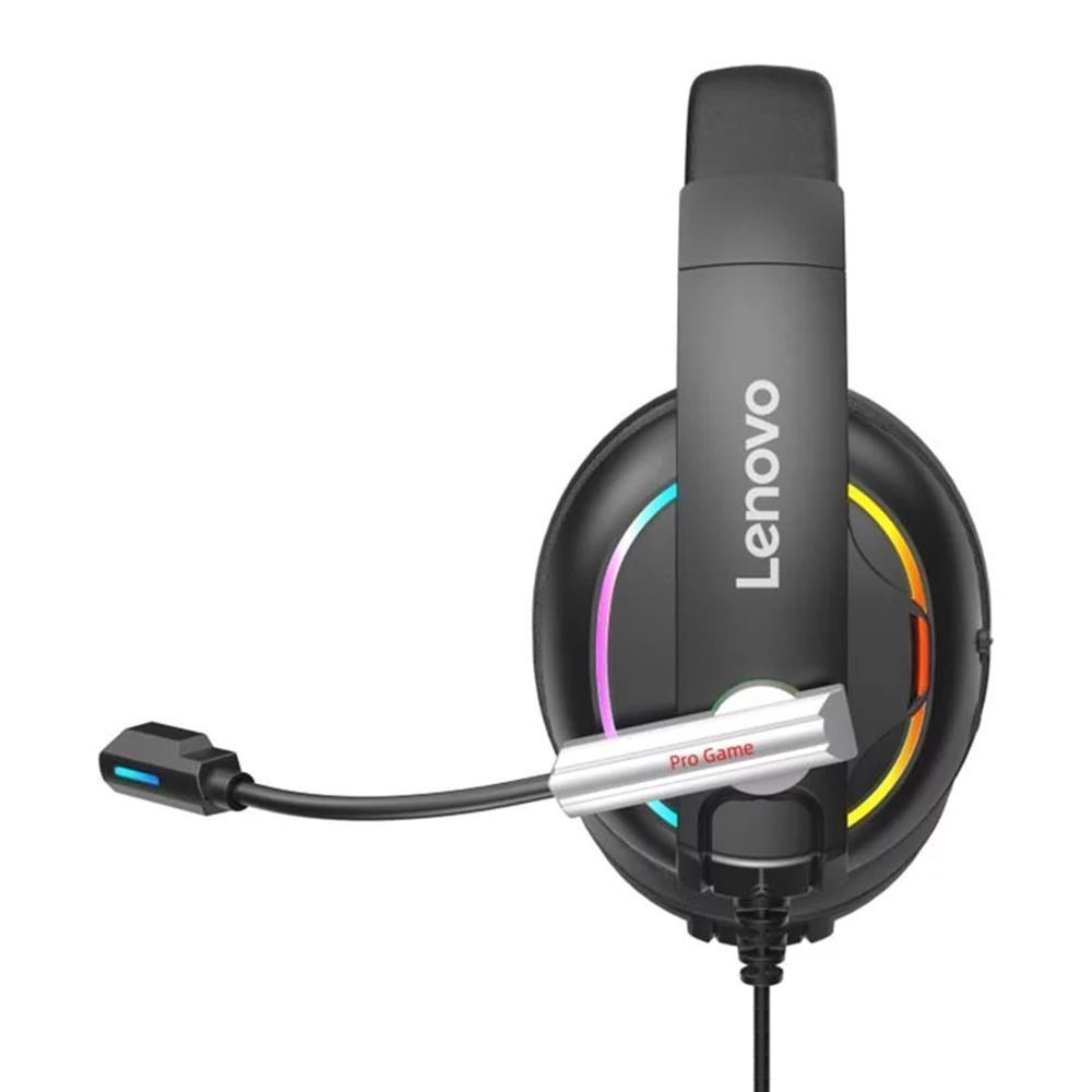 Lenovo HU75 Gaming Headset Over-Ear RGB με Μικρόφωνο Μαύρο