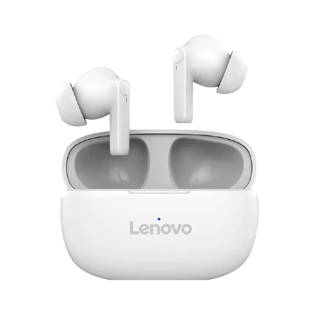 Ακουστικά Bluetooth Lenovo HT05 με Θήκη Φόρτισης Λευκό