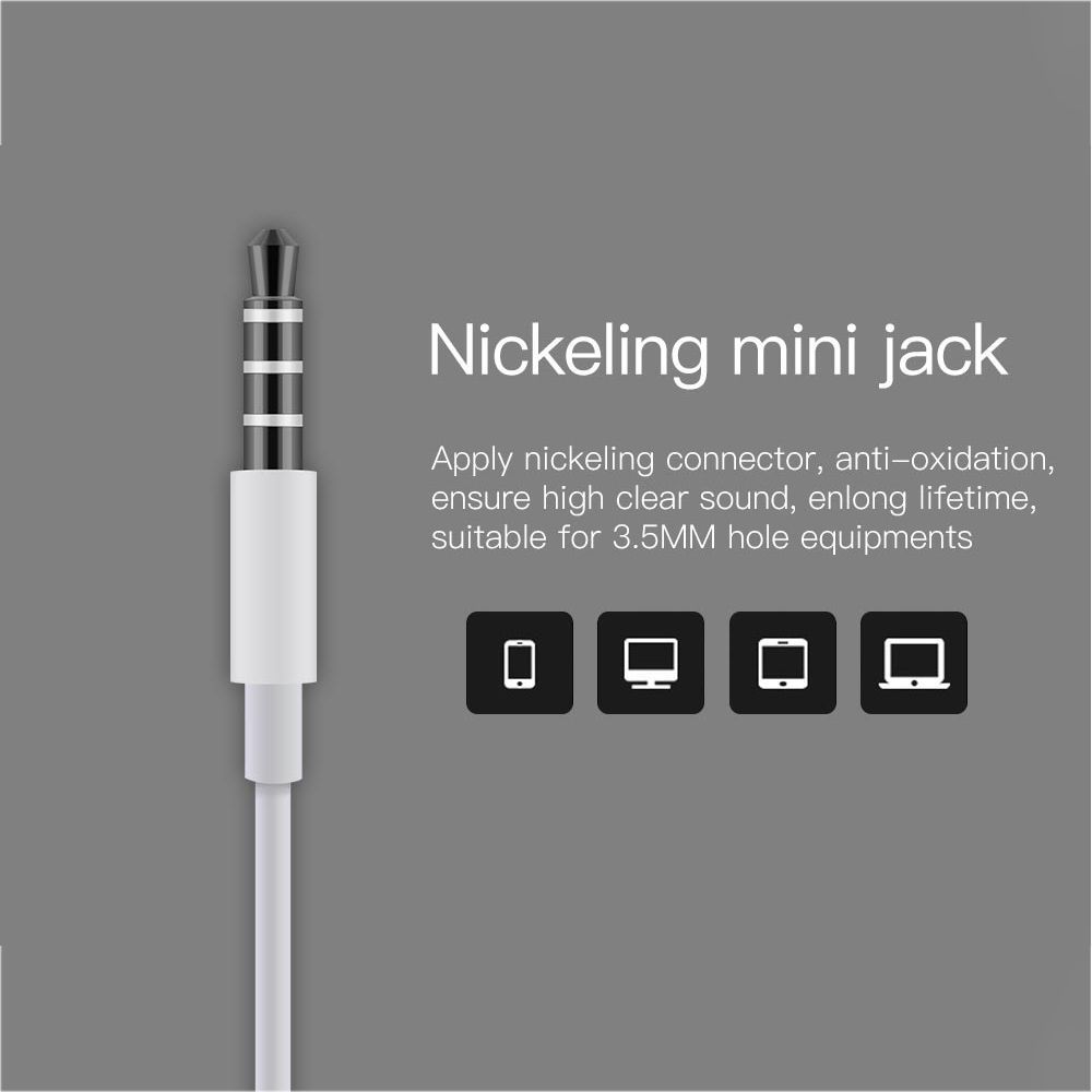 Ακουστικά Yesido YH09 Jack 3,5mm Λευκό