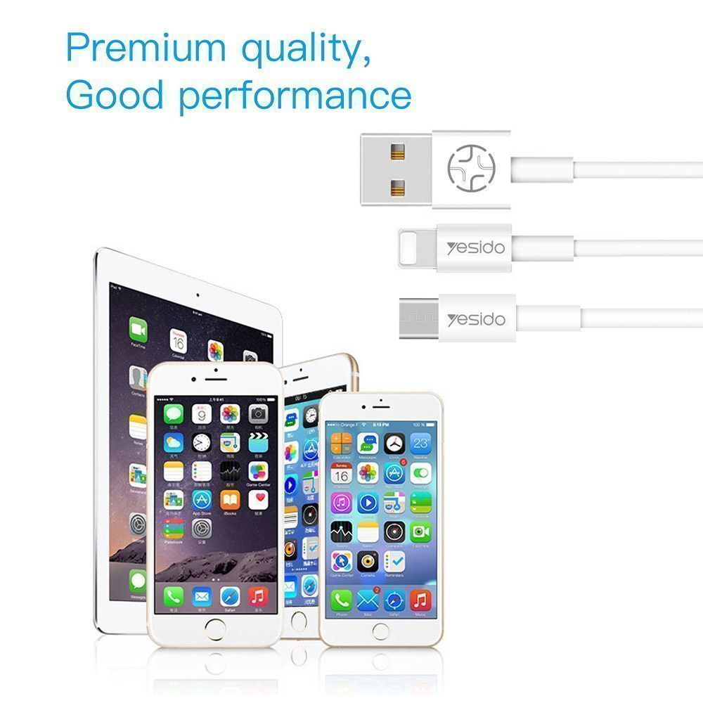 Καλώδιο Yesido CA22 USB-A σε Lightning 1.2m Λευκό