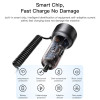 Φορτιστής Αυτοκινήτου Yesido Y58 USB-A + USB-C 60W με ενσωματωμένα καλώδια Type-C & Lightning και LED ένδειξη τάσης Μαύρο