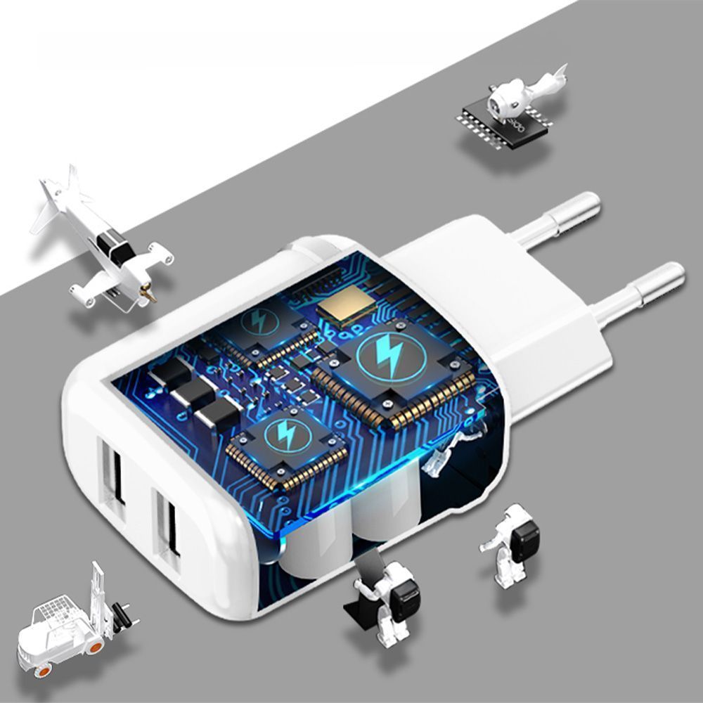 Φορτιστής Yesido YC26 2x USB-A 2.4A με καλώδιο Micro-USB Λευκό