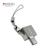 Αντάπτορας OTG Yesido GS08 Type-C σε USB-A Μαύρο