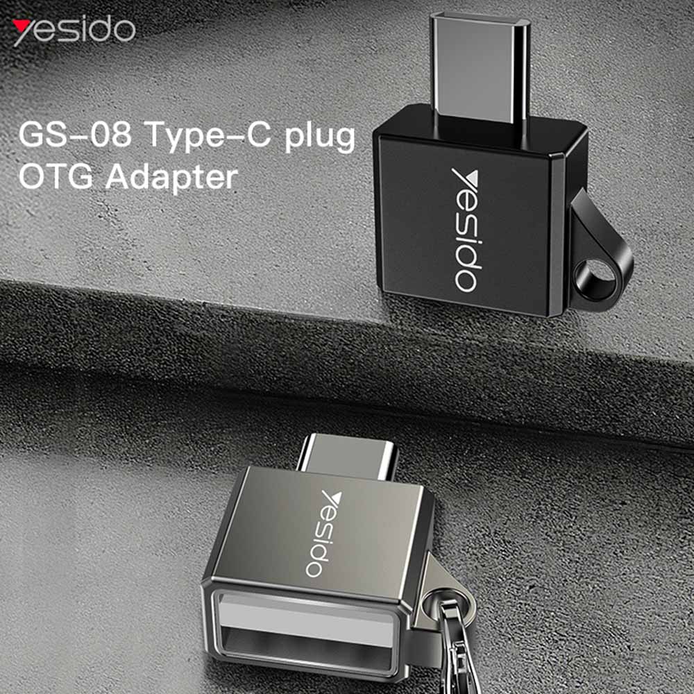 Αντάπτορας OTG Yesido GS08 Type-C σε USB-A Μαύρο