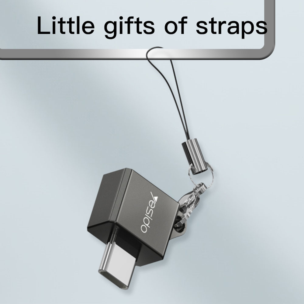Αντάπτορας OTG Yesido GS08 Type-C σε USB-A Μαύρο