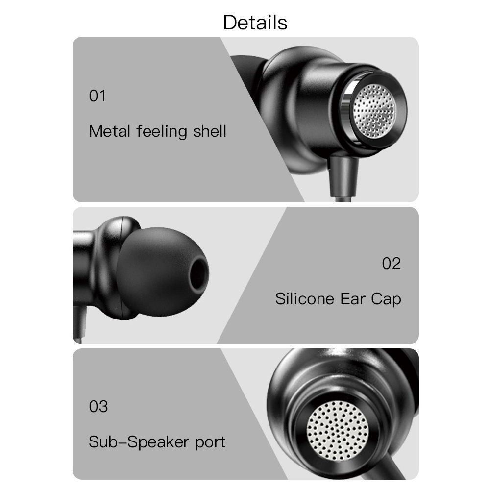 Ακουστικά Yesido Stereo Earphone YH31 Jack 3,5mm Μαύρο