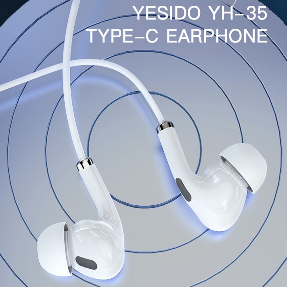 Ακουστικά Yesido Heavy Bass YH35 Type-C Λευκό