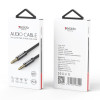 Yesido YAU15 Καλώδιο AUX Nylon Braided 3.5mm male - 3.5mm male 2m Μαύρο