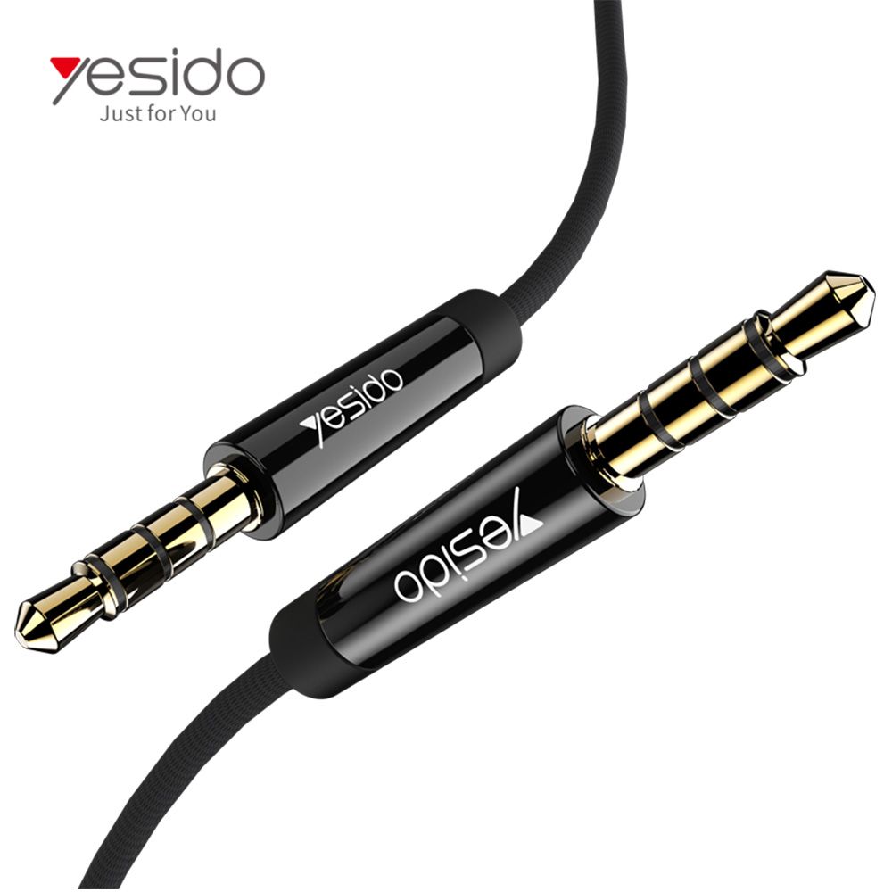 Yesido YAU16 Καλώδιο AUX Nylon Braided 3.5mm male - 3.5mm male 3m Μαύρο