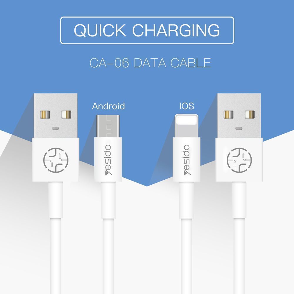 Καλώδιο Yesido CA22 USB-A σε Type-C 18W 1.2m Λευκό