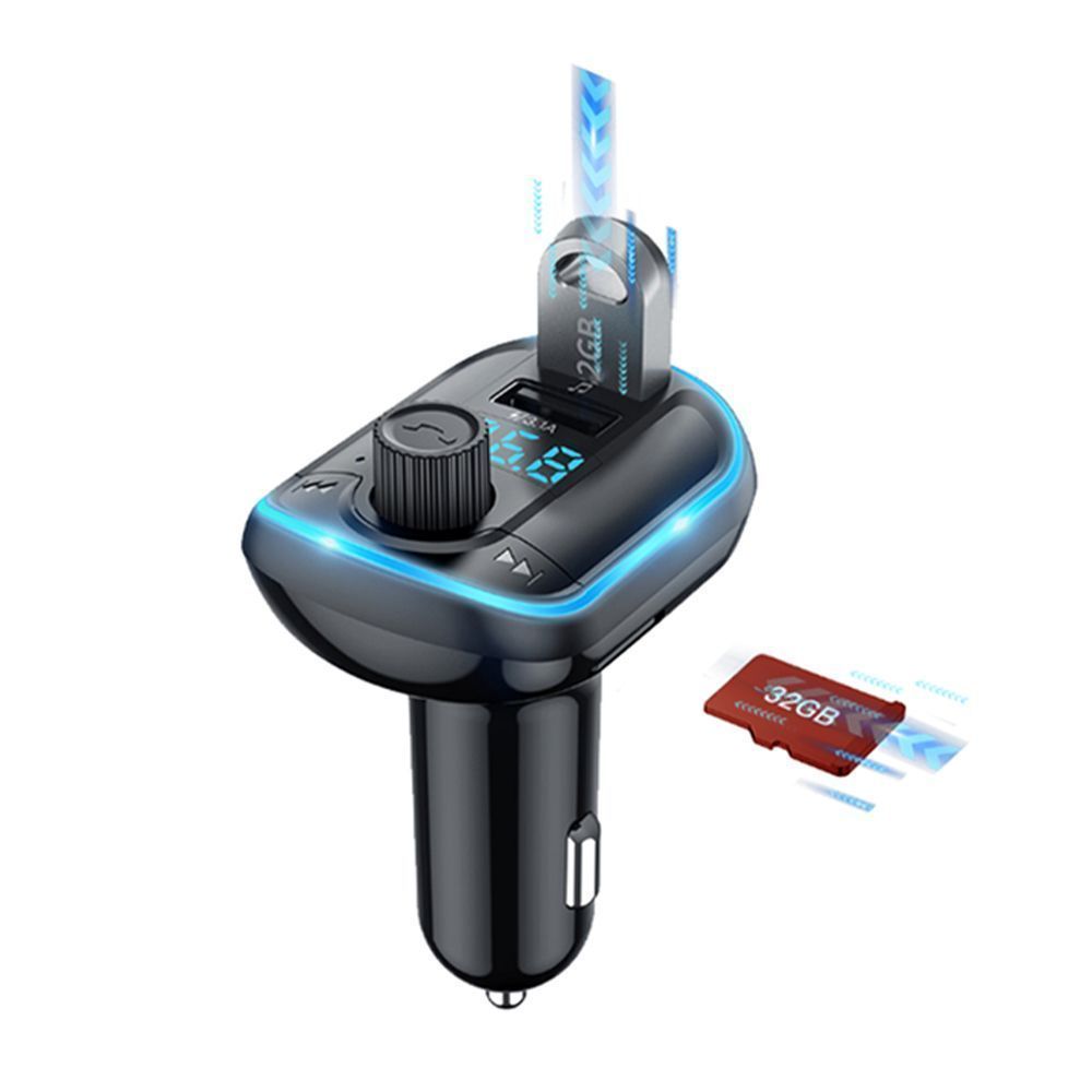FM Transmitter Yesido Y44 Bluetooth με Φορτιστή Αυτοκινήτου 2xUSB-A Μαύρο