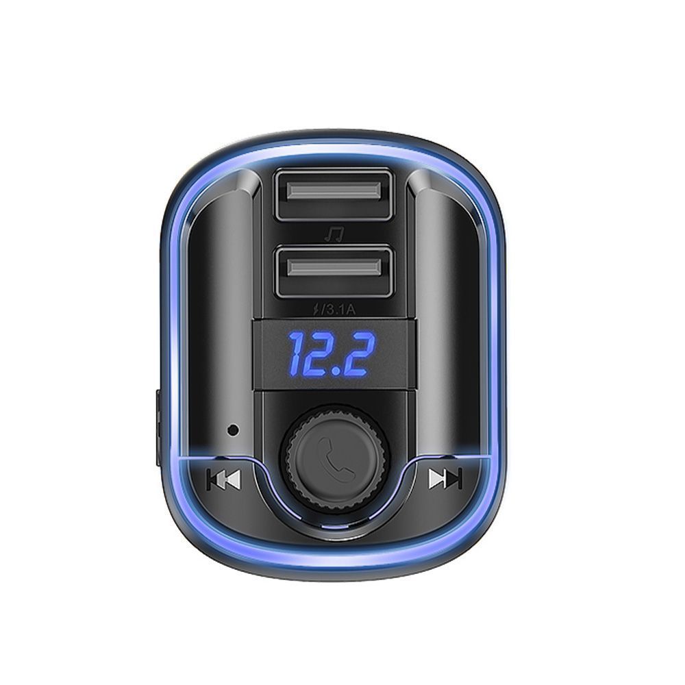 FM Transmitter Yesido Y44 Bluetooth με Φορτιστή Αυτοκινήτου 2xUSB-A Μαύρο