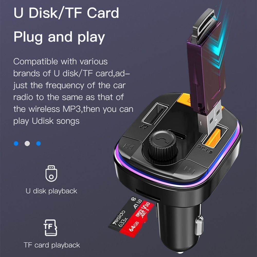 FM Transmitter Yesido Y45 Bluetooth με Φορτιστή Αυτοκινήτου 43W USB-A + USB-C Μαύρο