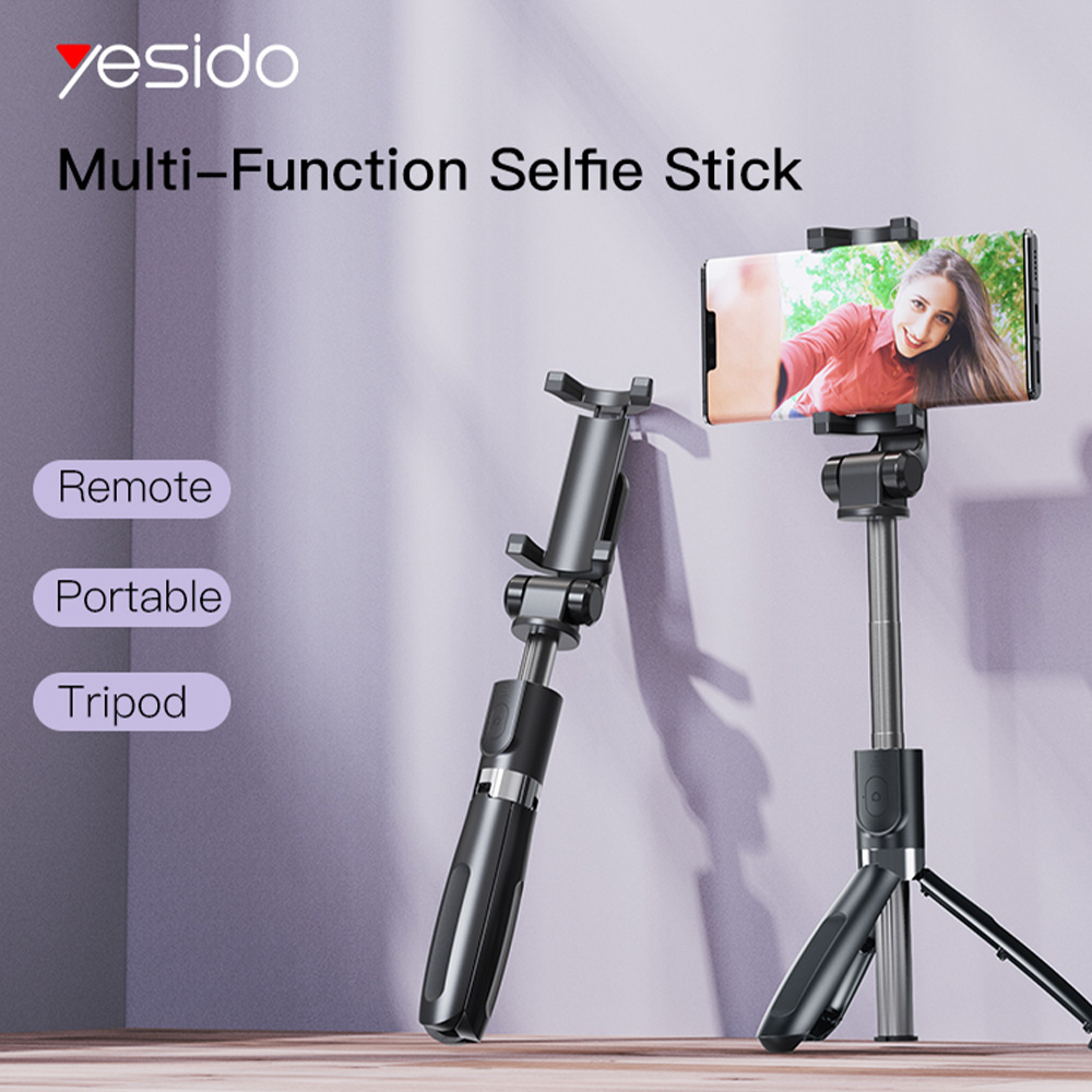 Yesido SF11 Selfie Stick με Bluetooth Χειριστήριο για κινητό Μαύρο