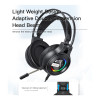 Pro Gaming Headset Yesido EK02 LED On Ear με σύνδεση USB & 2x3.5mm Μαύρο