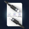 Καλώδιο Yesido CA160 Braided Type-C σε Type-C 60W με αυτόματη αποσύνδεση 1.2m Μαύρο