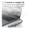 USB Hub Yesido HB17 Type-C σε 4x USB-A Μπλέ