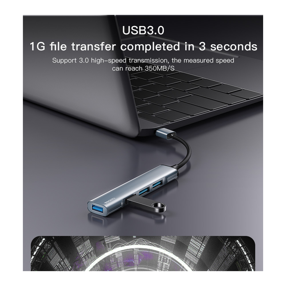 USB Hub Yesido HB18 USB-A σε 4x USB-A Μπλέ