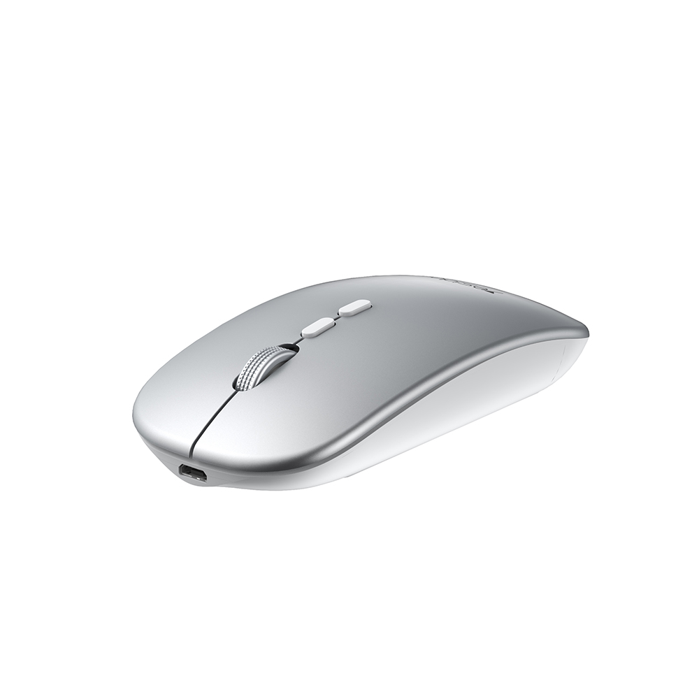 Ασύρματο Επαναφορτιζόμενο Ποντίκι Yesido KB15 2.4G Ασημί