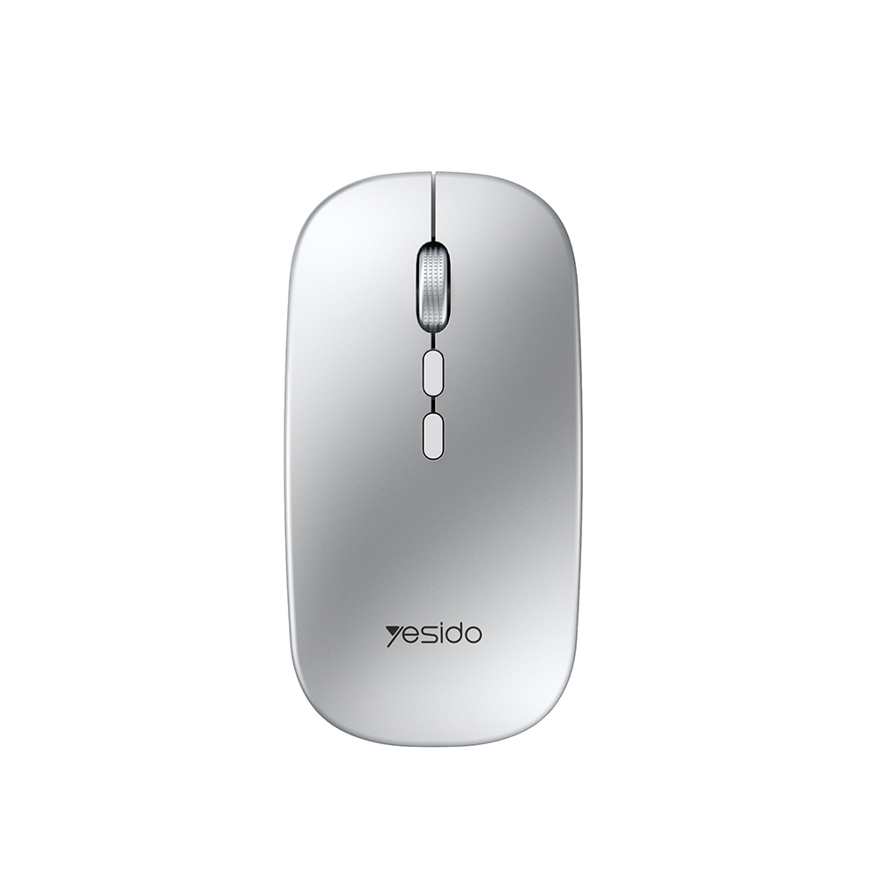 Ασύρματο Επαναφορτιζόμενο Ποντίκι Yesido KB15 2.4G Ασημί